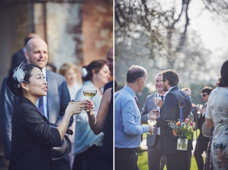 relaxed wedding photography Babington House Somerset