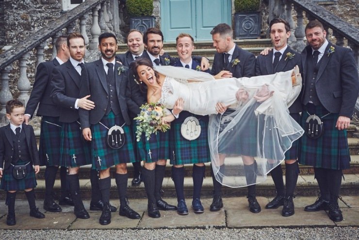 candid wedding photography Kingston Estate Devon