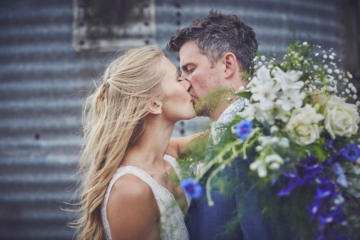 relaxed eco wedding with humanist ceremony at East Soar Farm in Devon