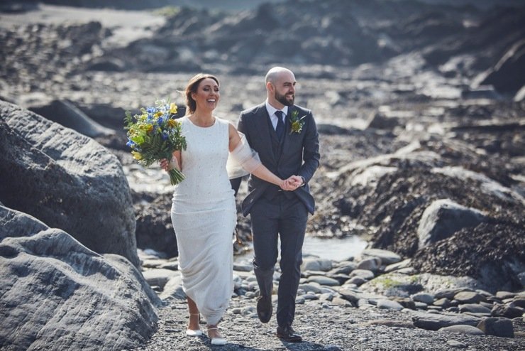 Wedding photography at Tunnels Beaches devon