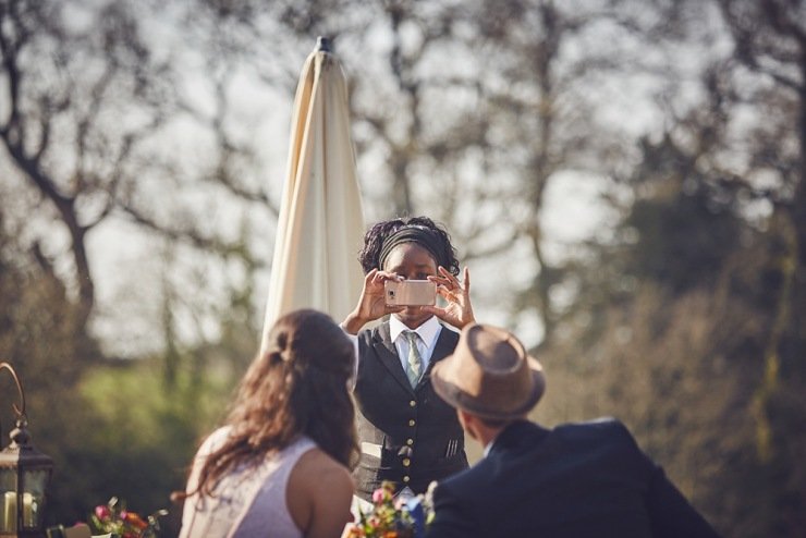 relaxed wedding photography Babington House Somerset