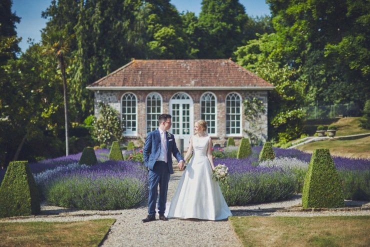 relaxed wedding photography at Ugbrooke House in Devon
