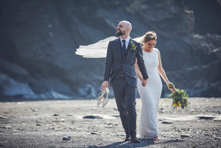 Wedding photography at Tunnels Beaches devon