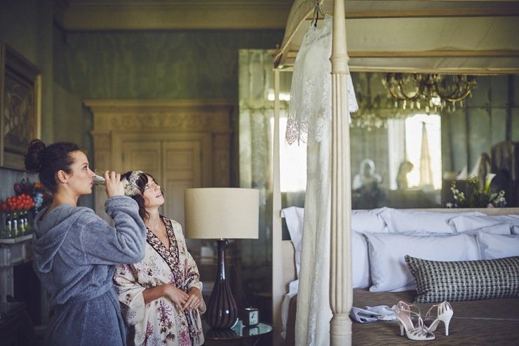 relaxed wedding photography Babington House Somerset