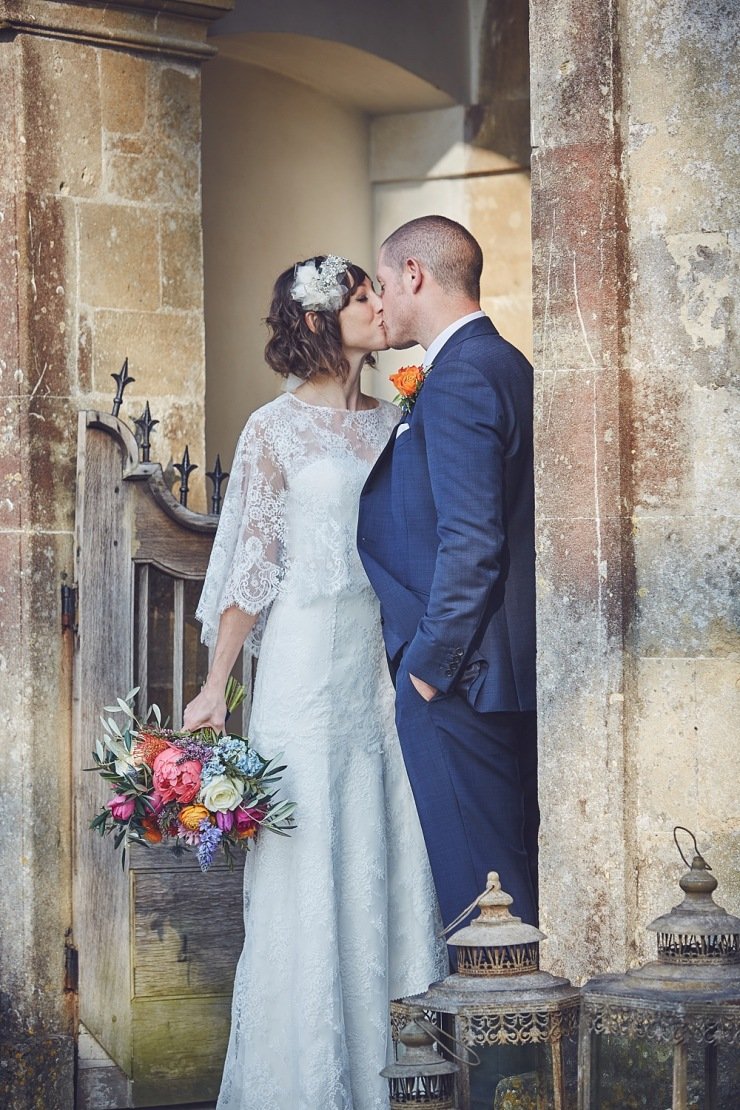 relaxed wedding photography Babington House Somerset