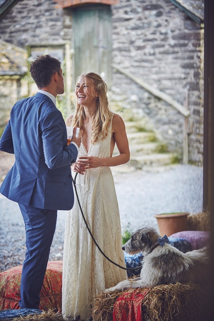 rustic eco wedding at East Soar in devon
