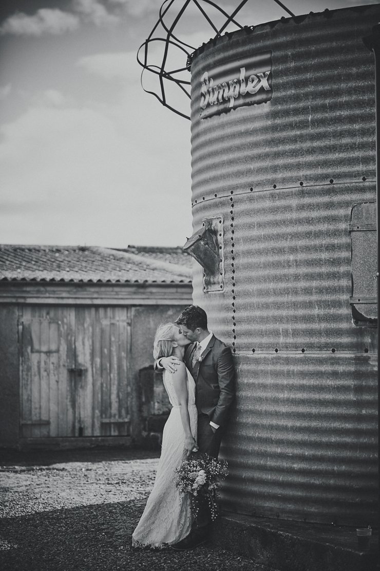 natural wedding photo of couple at rustic wedding in South Devon