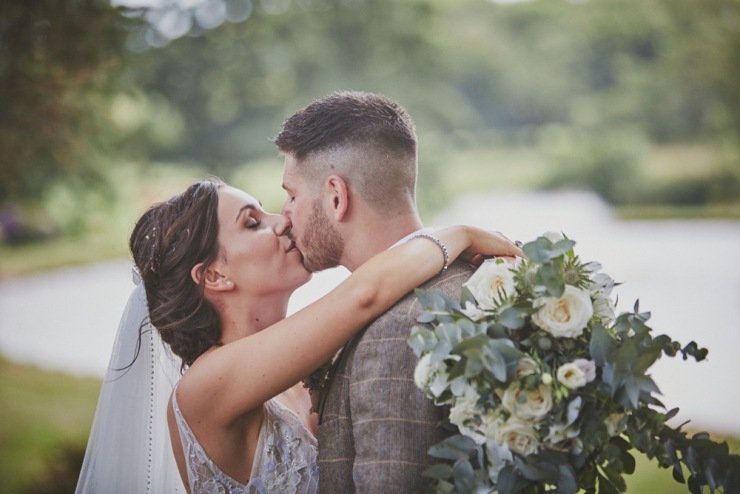 relaxed wedding photography Upton Barn and walled garden Devon
