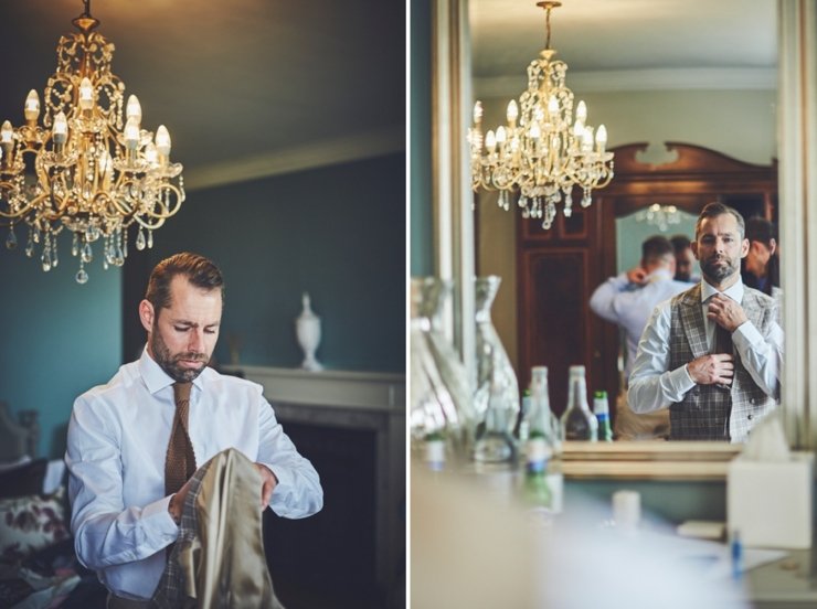 grooms style preps at Rockbeare Manor wedding Devon