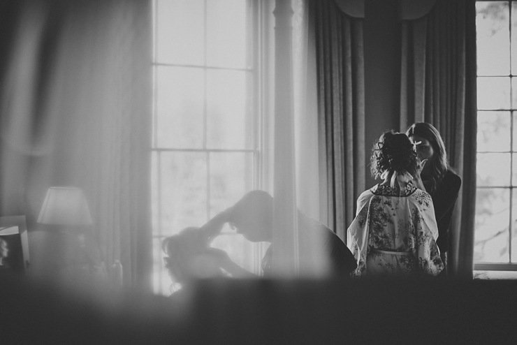 brides preps wedding photography Babington House Somerset