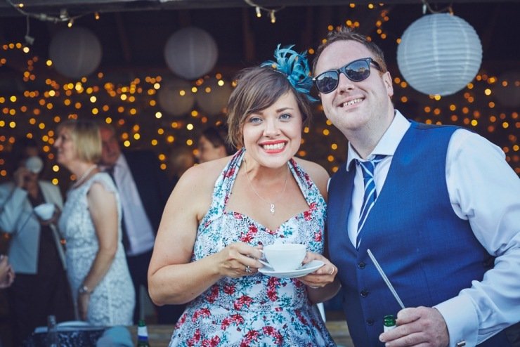 relaxed wedding photography of evening at Kingston Estate Devon