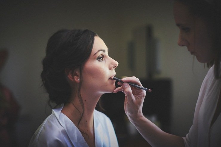 brides preps at Upton Barn and walled garden Devon