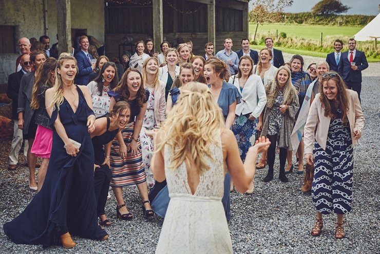 rustic eco wedding at East Soar in devon