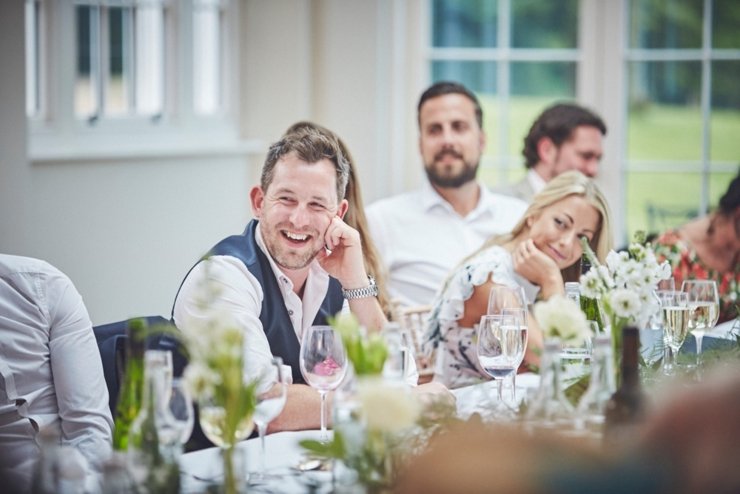 photography of speeches at Rockbeare Manor wedding Devon