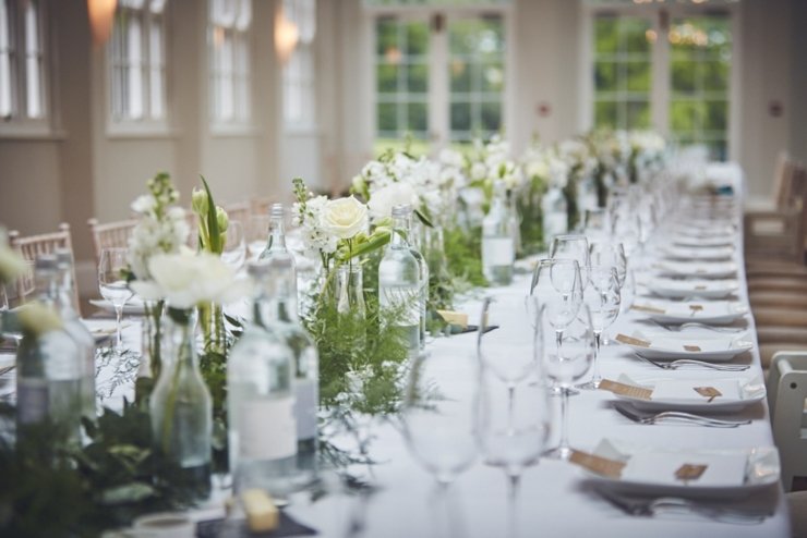 photography of wedding styling at Rockbeare Manor Devon