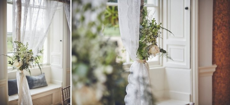 lace detail styling at Rockbeare Manor wedding ceremony Devon