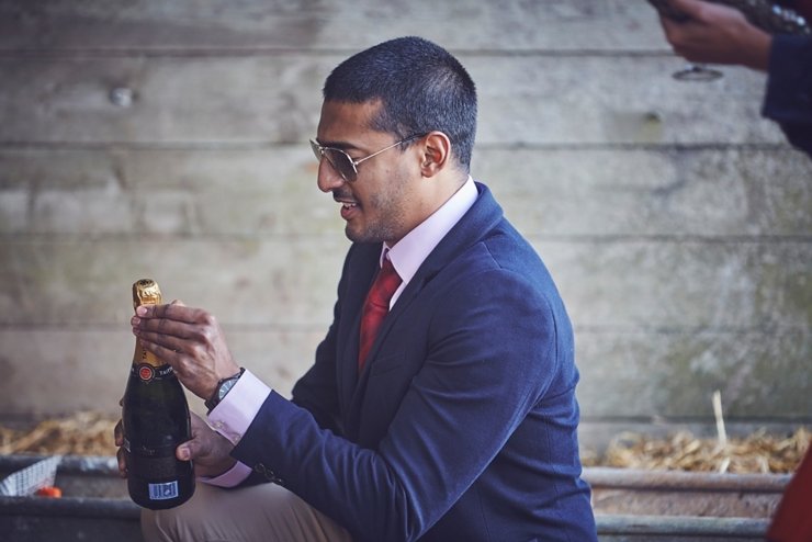 minimalist, rustic, industrial wedding style at eco wedding in devon