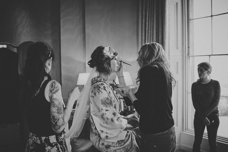 relaxed wedding photography Babington House Somerset