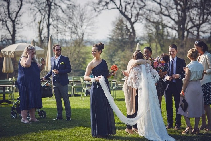 relaxed wedding photography Babington House Somerset