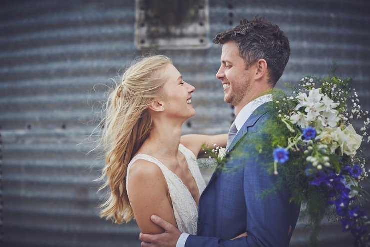 relaxed eco wedding with humanist ceremony at East Soar Farm in Devon