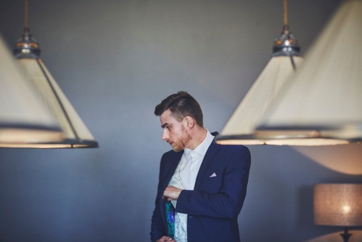 grooms preps photography at rockbeare manor wedding in Devon