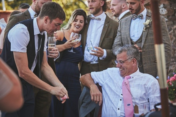 wedding magician Upton Barn and walled garden Devon
