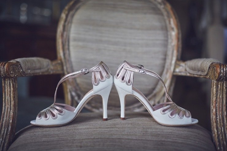 Emmy shoes London wedding photography Babington House Somerset