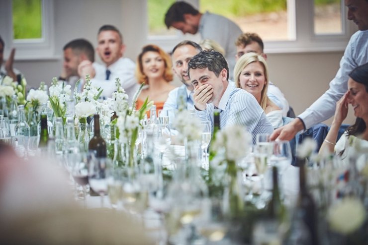 photography of speeches at Rockbeare Manor wedding Devon